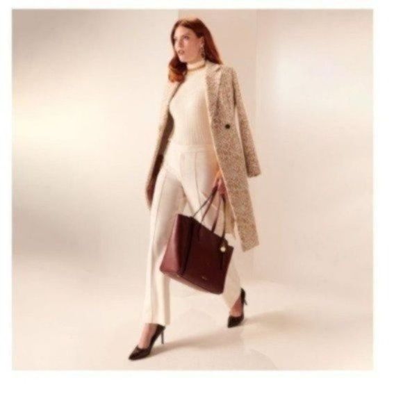 Nine West White Leopard Pea Coat‎ Woman's Small NWT - Picture 3 of 6